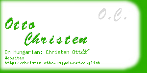 otto christen business card